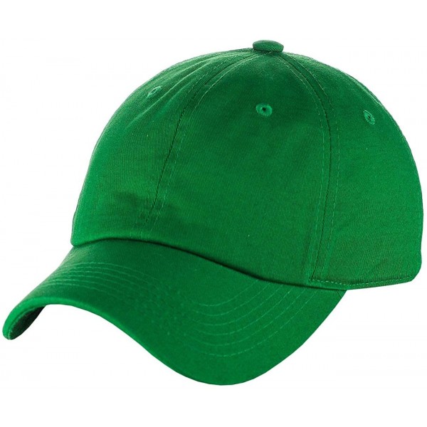 Baseball Caps Unisex Classic Blank Low Profile Cotton Unconstructed Baseball Cap Dad Hat - Kelly Green - CP18RT0AGIK $10.28