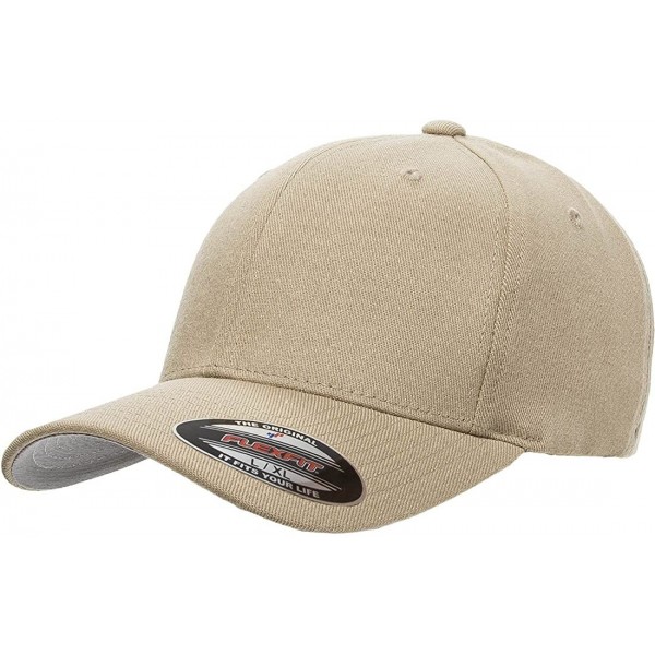 Baseball Caps Wooly Blend 6-Panel Cap (6477) - Khaki - CR12CMW00PP $20.88