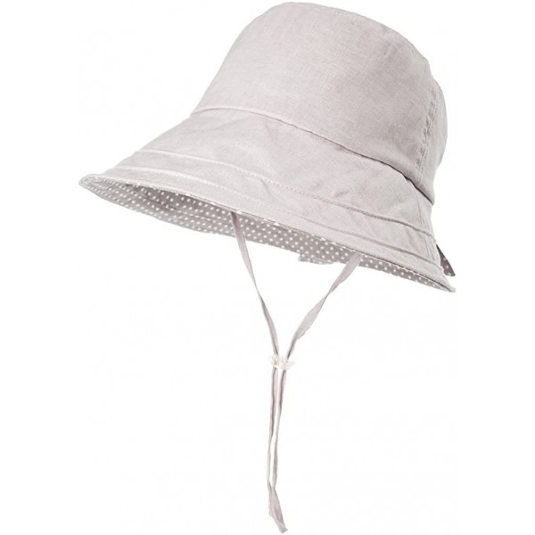 Sun Hats Packable Sun Bucket Hats for Women with String Beach SPF Protection Bonnie Gardening 55-59cm - Gray_89009 - CE18CYTU...