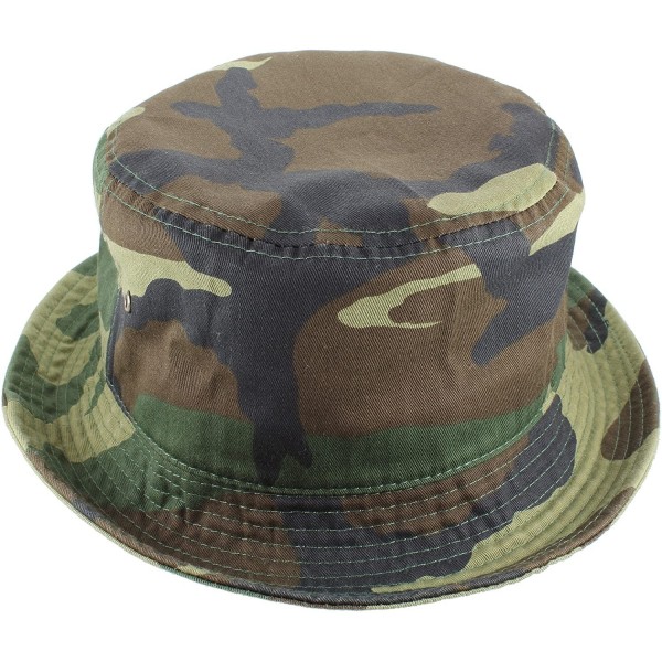 100% Cotton Packable Fishing Hunting Summer Travel Bucket Cap Hat ...