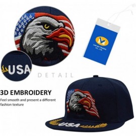 Baseball Caps 3D Embroidery Dad Hat Patriotic Eagle American Flag Adjustable Baseball Cap Classic Strapback Cap - C218S2Y69U2...