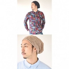 Skullies & Beanies Mens Summer Cotton Beanie Hat - Slouchy Womens Cooling Light Weight Japan Cap - Brown - CG12E2F5YWT $18.12