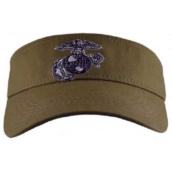 Usmc Marine Marines Coyote Brown Ega Visor Cap Hat (licensed) - C412nrerw7o