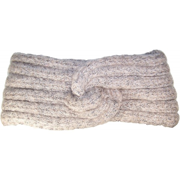 Cold Weather Headbands Womens Rib Stitch W/Twist Design Headband/Warmer (One Size) - Beige - CC12NBAEVPR $9.02