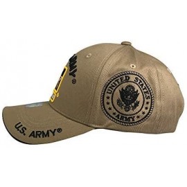 Baseball Caps US Army Baseball Hat - Licensed Military Baseball Cap for Veterans- Retired- and Active Duty - Khaki - CH18RRWH...