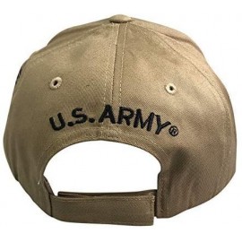 Baseball Caps US Army Baseball Hat - Licensed Military Baseball Cap for Veterans- Retired- and Active Duty - Khaki - CH18RRWH...