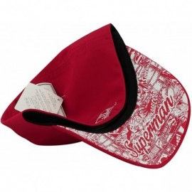 Baseball Caps Superhero Snapback Baseball Cap Hip-hop Flat Bill Hat - Red - CL180Q9D3KN $13.16