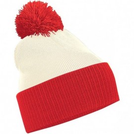 Skullies & Beanies Snowstar Duo Two-Tone Winter Beanie Hat - Off White/French Navy - CK11E5OCTBH $9.60