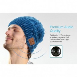 Skullies & Beanies Wireless Bluetooth Beanie Pom Pom - Black - C812N9MHJN1 $29.87