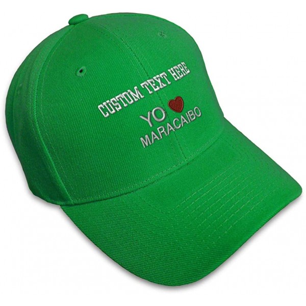 Baseball Caps Custom Baseball Cap Yo Amo Maracaibo Spanish Embroidery Dad Hats for Men & Women - Kelly Green - C318ANL27U4 $1...