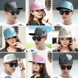 Baseball Caps Holographic Cap Rainbow Reflective Glossy Snapback FFH257BLK - Striped Holographic White Ffh383wht - CN186NK53G...