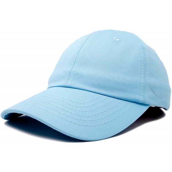 Baseball Caps Baseball Cap Dad Hat Plain Men Women Cotton Adjustable Blank Unstructured Soft - Light Blue - CZ119512LJF $10.65