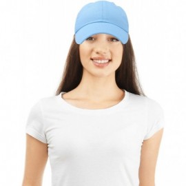 Baseball Caps Baseball Cap Dad Hat Plain Men Women Cotton Adjustable Blank Unstructured Soft - Light Blue - CZ119512LJF $10.65