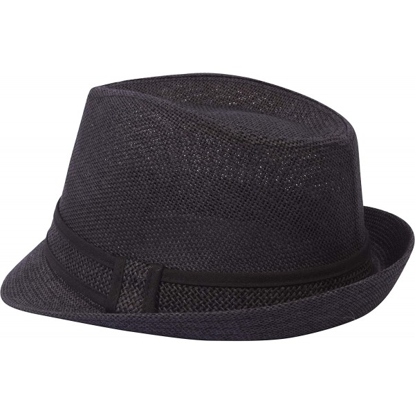 Unisex Vintage Fedora Hat Classic Timeless Light Weight - 2120 - Black ...