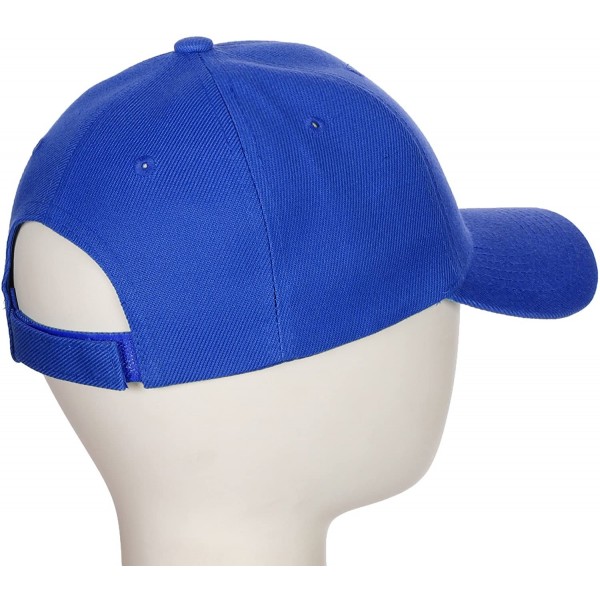 Classic Baseball Hat Custom A to Z Initial Team Letter- Blue Cap White ...