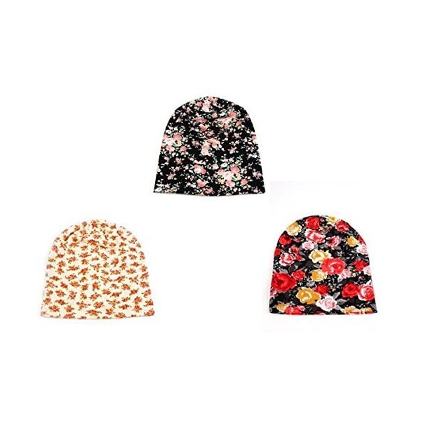 Skullies & Beanies 3 pcs Women's Winter Fashion Beanie Collection - 405hb-iv+179hb+404hb-rd - CG11R479XGL $20.53