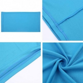 Balaclavas Summer Neck Gaiter Face Scarf/Neck Cover/for Sun Protection Headwear Hear Warp - Light Blue - CP197YECGX7 $12.00