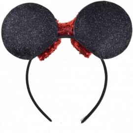 Headbands Mickey Ears Headbands Sequin Hair Band Accessories for Women Girls Cosplay Party - 2 Pack - Red + Royalblue - CW18I...