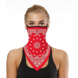 Balaclavas Men Women Neck Gaiter Face Mask Scarf Bandana Ear Loops Rave Outdoor Balaclava for Dust Wind UV Sun Protective - C...