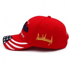 Baseball Caps Donald Trump Hat 2020 Keep America Great KAG MAGA with USA Flag 3D Embroidery Hat - Hat-12red - CA1935SEMKO $13.29