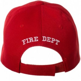 Baseball Caps Fire Department First in Last Out Cap - Firefighter Gift -100% Cotton Embroidered Hat - Red - CH12NYA6H2T $10.98