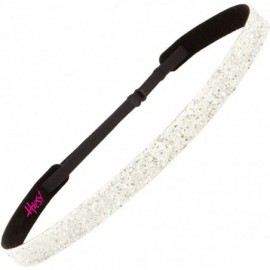 Headbands Women's Adjustable NO Slip Skinny Bling Glitter Headband - White - CC11VD078NP $8.46