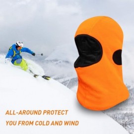 Balaclavas Winter Balaclava face mask Thermal Fleece Helmet Liners - Hi Vis Orange No Straps - CH18A9WIDLG $13.35