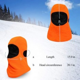 Balaclavas Winter Balaclava face mask Thermal Fleece Helmet Liners - Hi Vis Orange No Straps - CH18A9WIDLG $13.35