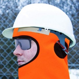 Balaclavas Winter Balaclava face mask Thermal Fleece Helmet Liners - Hi Vis Orange No Straps - CH18A9WIDLG $13.35