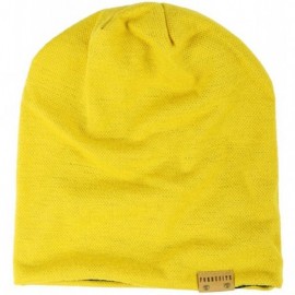 Skullies & Beanies Slouch Beanie Hat for Men Women Summer Winter B010 - Flannel-yellow - C518XE8CSWX $11.75