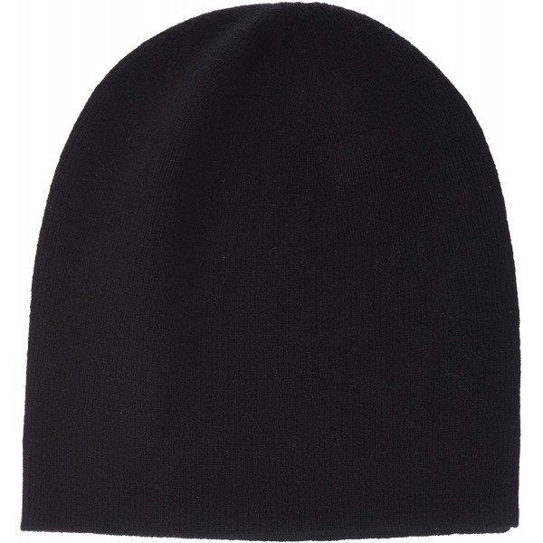 Skullies & Beanies Men's 100% Premium Cashmere Jersey Beanie - Black - CE18R3O74QW $27.67