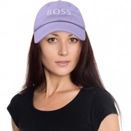 Baseball Caps BOSS Baseball Cap Dad Hat Mens Womens Adjustable - Lavender - CZ18M9MI7ZK $12.89