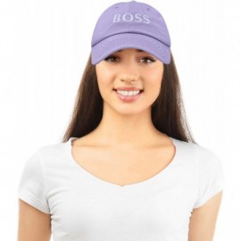 Baseball Caps BOSS Baseball Cap Dad Hat Mens Womens Adjustable - Lavender - CZ18M9MI7ZK $12.89