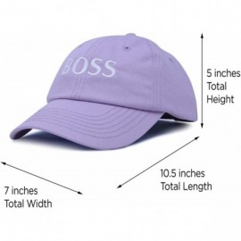 Baseball Caps BOSS Baseball Cap Dad Hat Mens Womens Adjustable - Lavender - CZ18M9MI7ZK $12.89