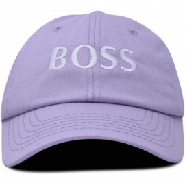 Baseball Caps BOSS Baseball Cap Dad Hat Mens Womens Adjustable - Lavender - CZ18M9MI7ZK $12.89