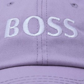 Baseball Caps BOSS Baseball Cap Dad Hat Mens Womens Adjustable - Lavender - CZ18M9MI7ZK $12.89