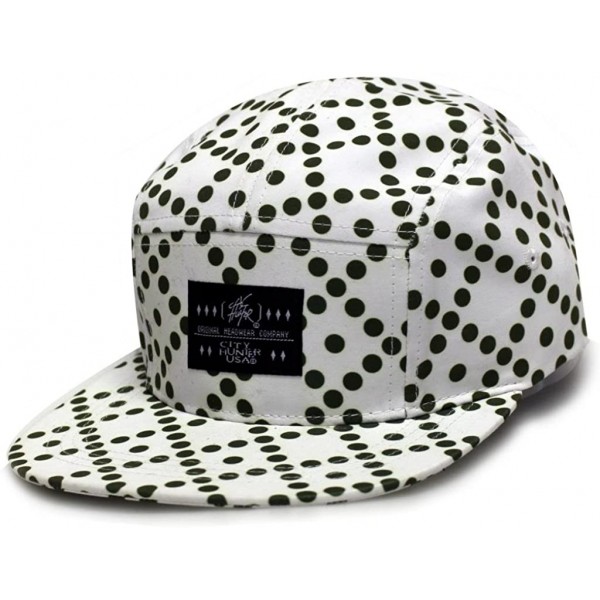 Baseball Caps Flower 5 Panel Biker Hat - Olive Dots - C2121SCCCCT $13.24