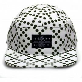 Baseball Caps Flower 5 Panel Biker Hat - Olive Dots - C2121SCCCCT $13.24