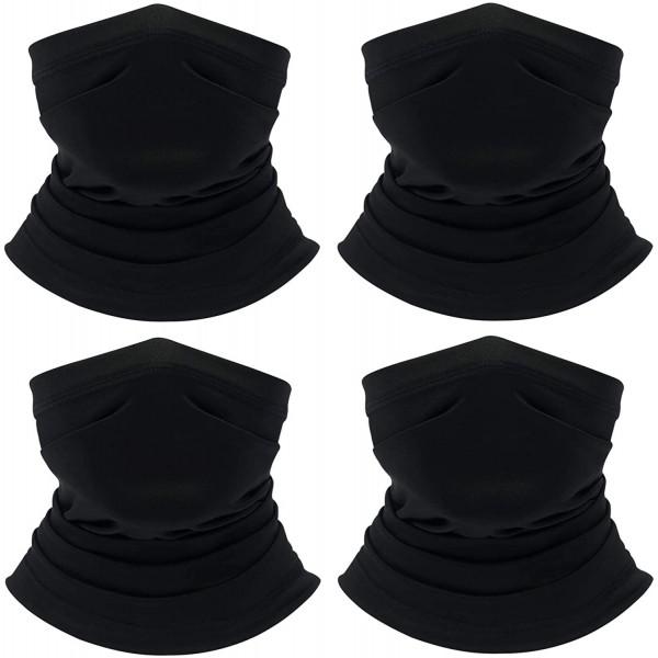 Balaclavas Face Neck Gaiter Summer Cooling Neck Cover Bandana Scarf for Hot Weather Sun UV Protection - Black -4 Pack - CY18X...