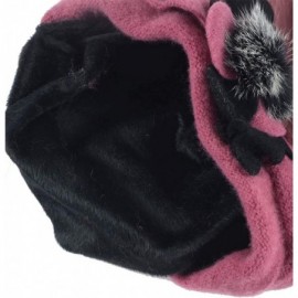 Berets Womens Beret 100% Wool French Beret Beanie Winter Hats Hy022 - Br022-pink - CV18HO3NAEG $13.49