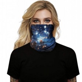 Balaclavas Galaxy Balaclava for Women Men Headband Bandana Head Wrap Scarf Neck Warmer Headwear - Galaxy 5 - CN197RYGS85 $14.04