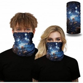 Balaclavas Galaxy Balaclava for Women Men Headband Bandana Head Wrap Scarf Neck Warmer Headwear - Galaxy 5 - CN197RYGS85 $14.04