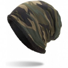 Berets Unisex Knit Baggy Beanie Beret Skull Caps Hat Winter Warm Oversized Ski Cap Hat - Army Green - CB18M5Y64ZH $9.71