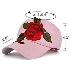 Skullies & Beanies Unisex Baseball Cap with Flower Embroidery Adjustable Leisure Casual Snapback Hat - Beige - CZ182MR8Y5O $1...