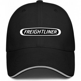 Baseball Caps Unisex Man's Baseball Hats Cotton Adjustable Mesh Flat Brim-Freightliner-Trucks-Flat Caps - Black-8 - CX18T967X...