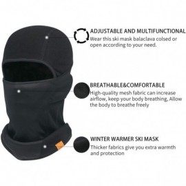 Balaclavas Balaclava Windproof Weather Snowboarding Motorcycling - 1 Pack Pure Black - CD18I5HHUQH $12.74