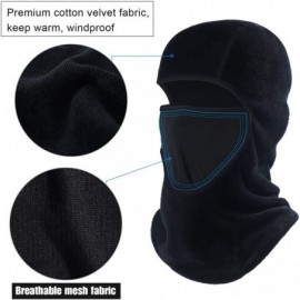 Balaclavas Balaclava Windproof Weather Snowboarding Motorcycling - 1 Pack Pure Black - CD18I5HHUQH $12.74