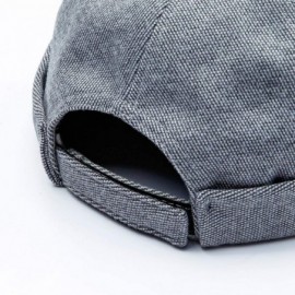 Skullies & Beanies Retro Rolled Cuff Skull Caps Brimless Beanie Hats for Men/Women - D-light Grey - CM12ICBLRIT $25.66