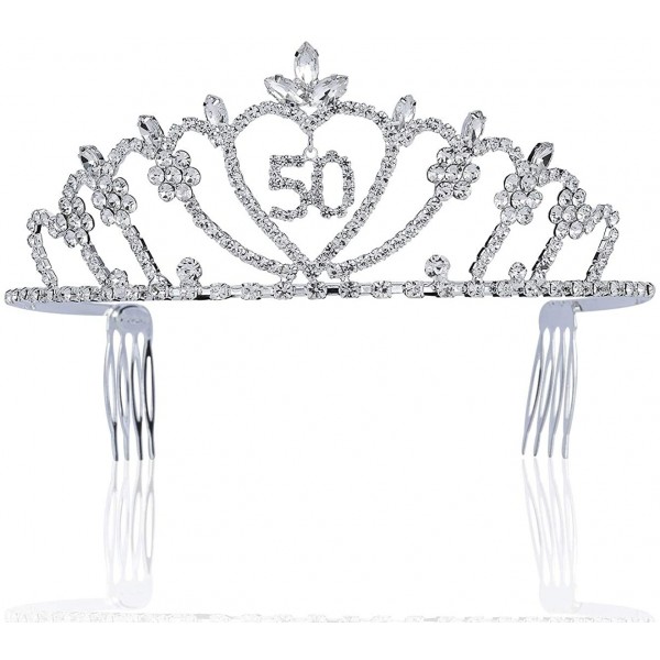 Headbands Eighteen Five Year Old Rhinestone Headpiece - 50 Silver - C718W5OZO7T $24.36