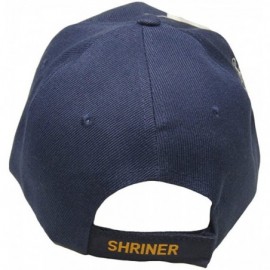 Skullies & Beanies Shriner Emblem Navy Blue with Shadow Embroidered Cap - CN18GQWS44H $13.67